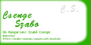 csenge szabo business card